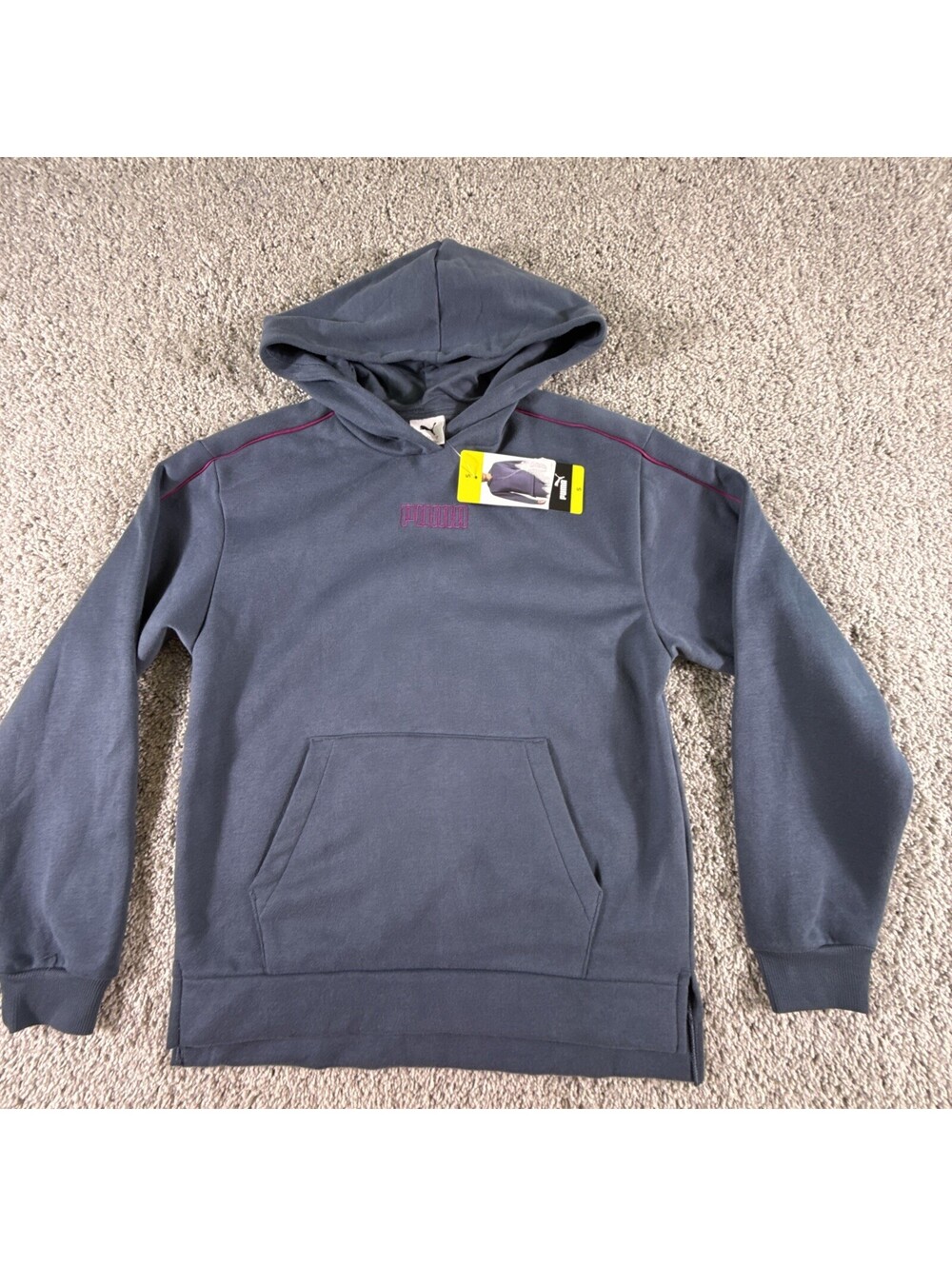 PUMA Women's Fleece Lined Hoodie Long Sleeve Sweatshirt Size: Small Blue, NWT
